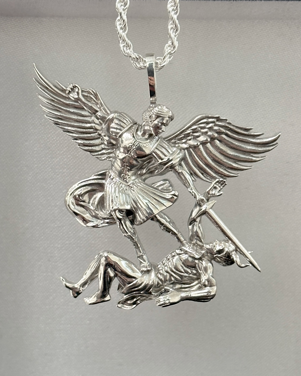 New XL Sterling Silver St Michael 2025 Piece