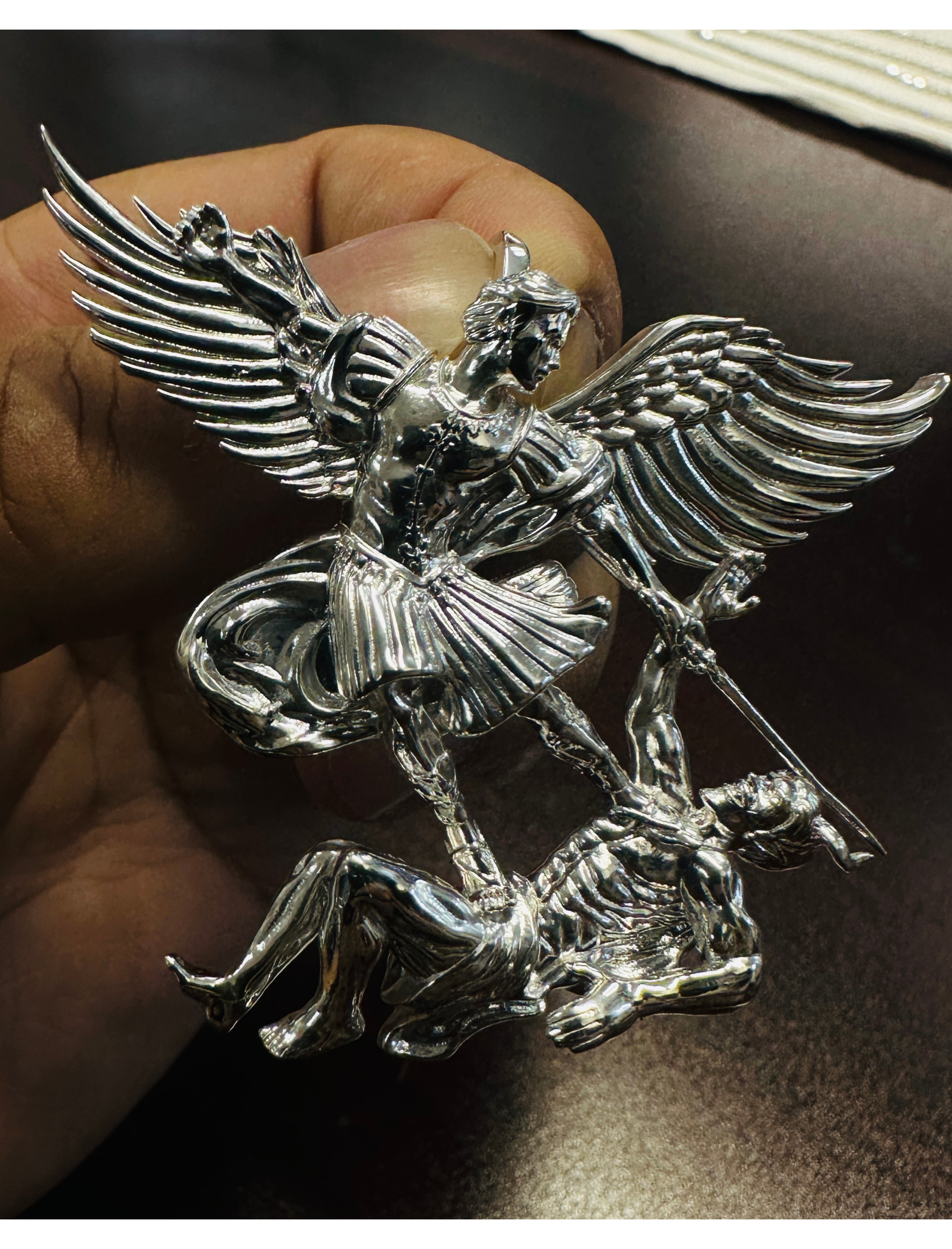 New XL Sterling Silver St Michael 2025 Piece