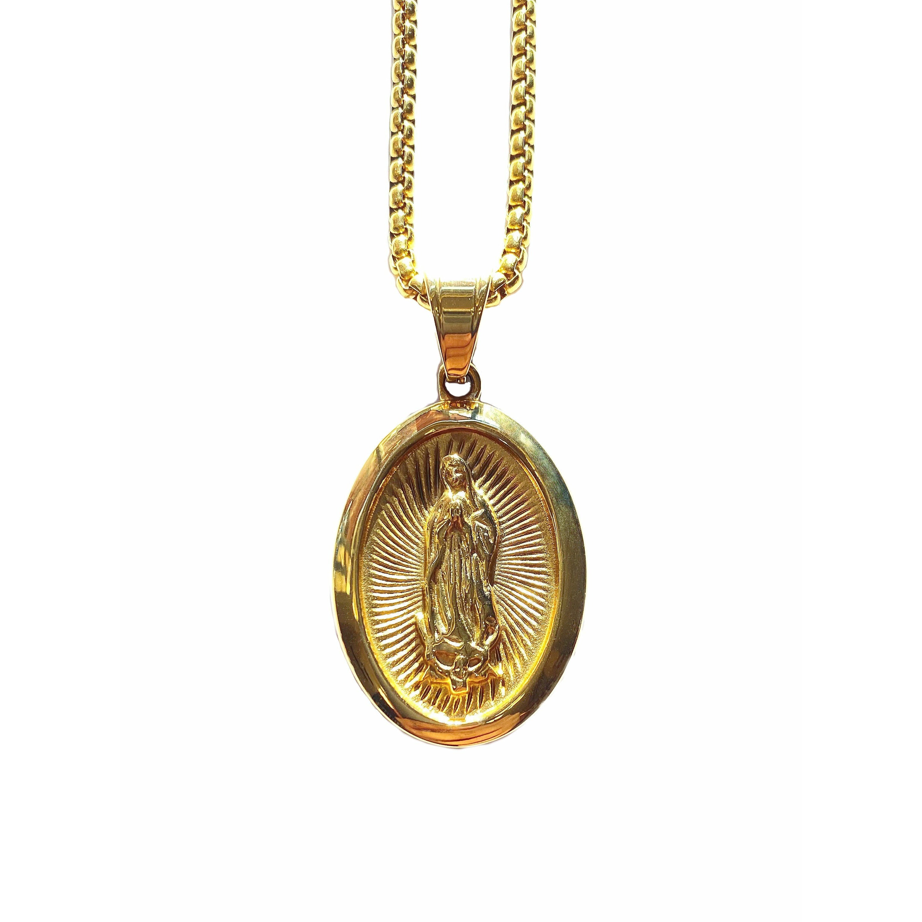 Gold Guadalupe Pendant and Chain