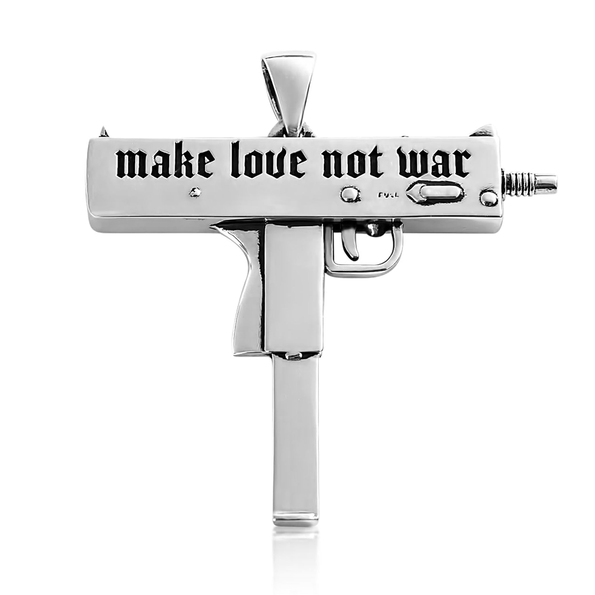 Sterling Silver Make Love Not War Piece