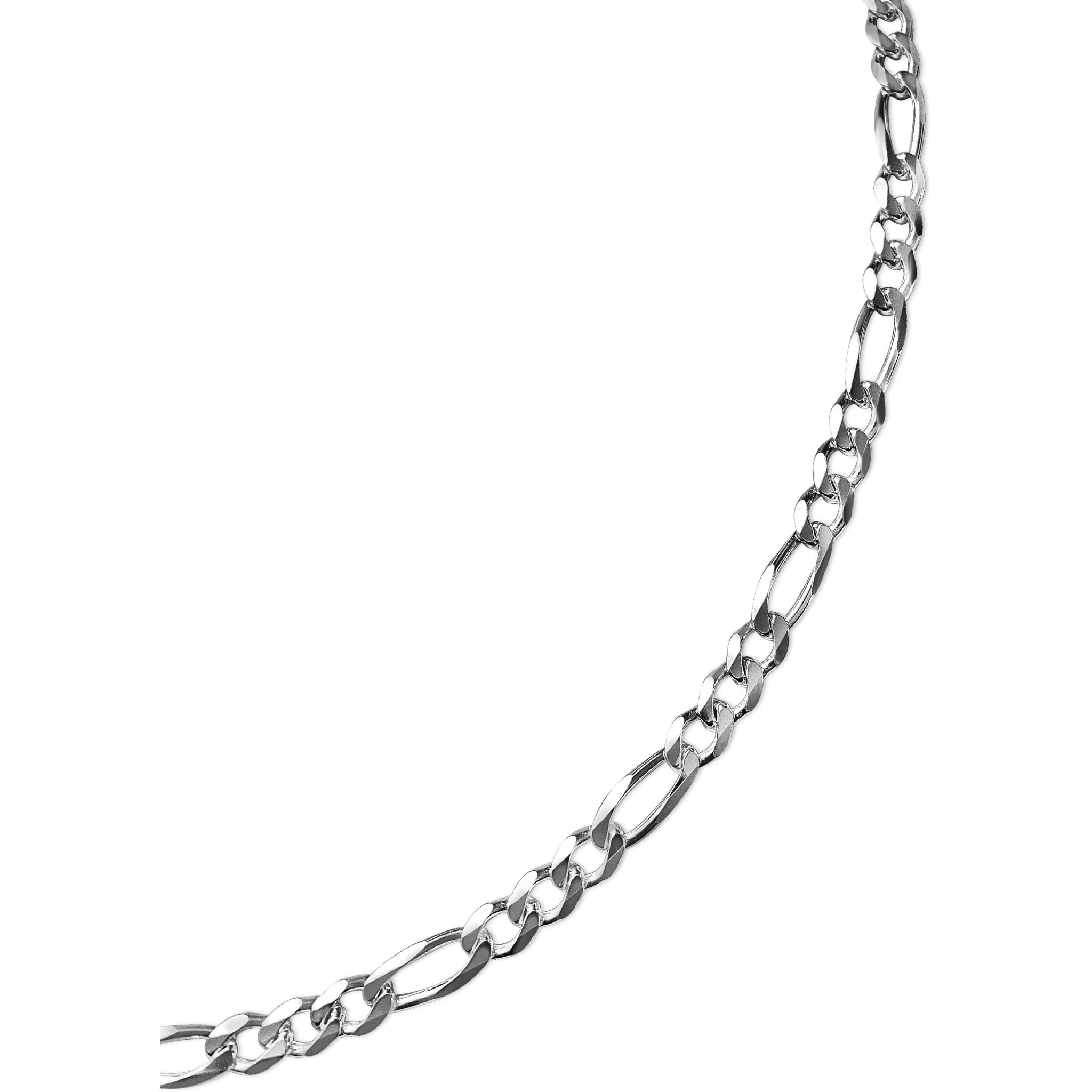 925 Sterling Silver Figaro Chain (6mm Polished)