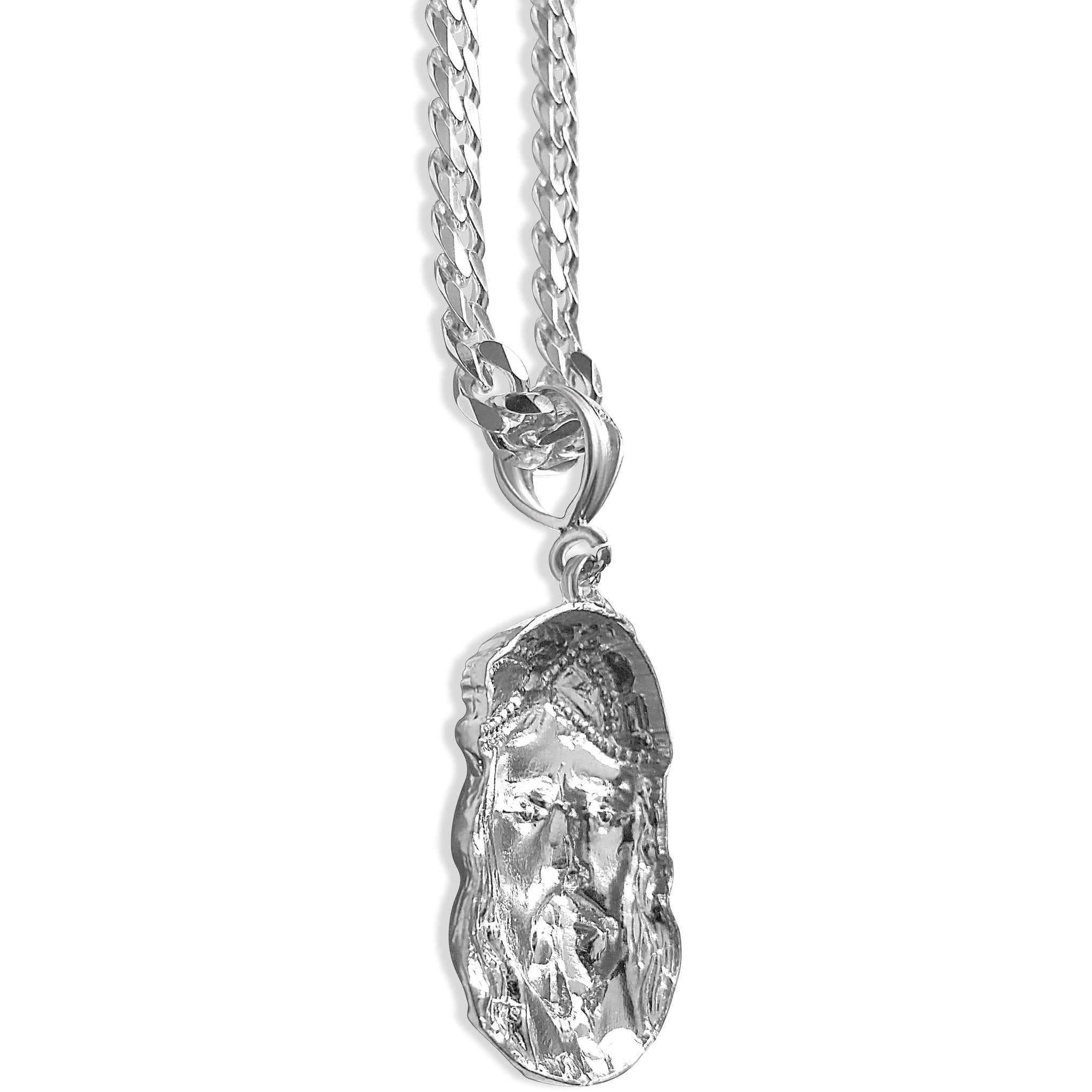 Sterling Silver Jesus Piece Product photo back