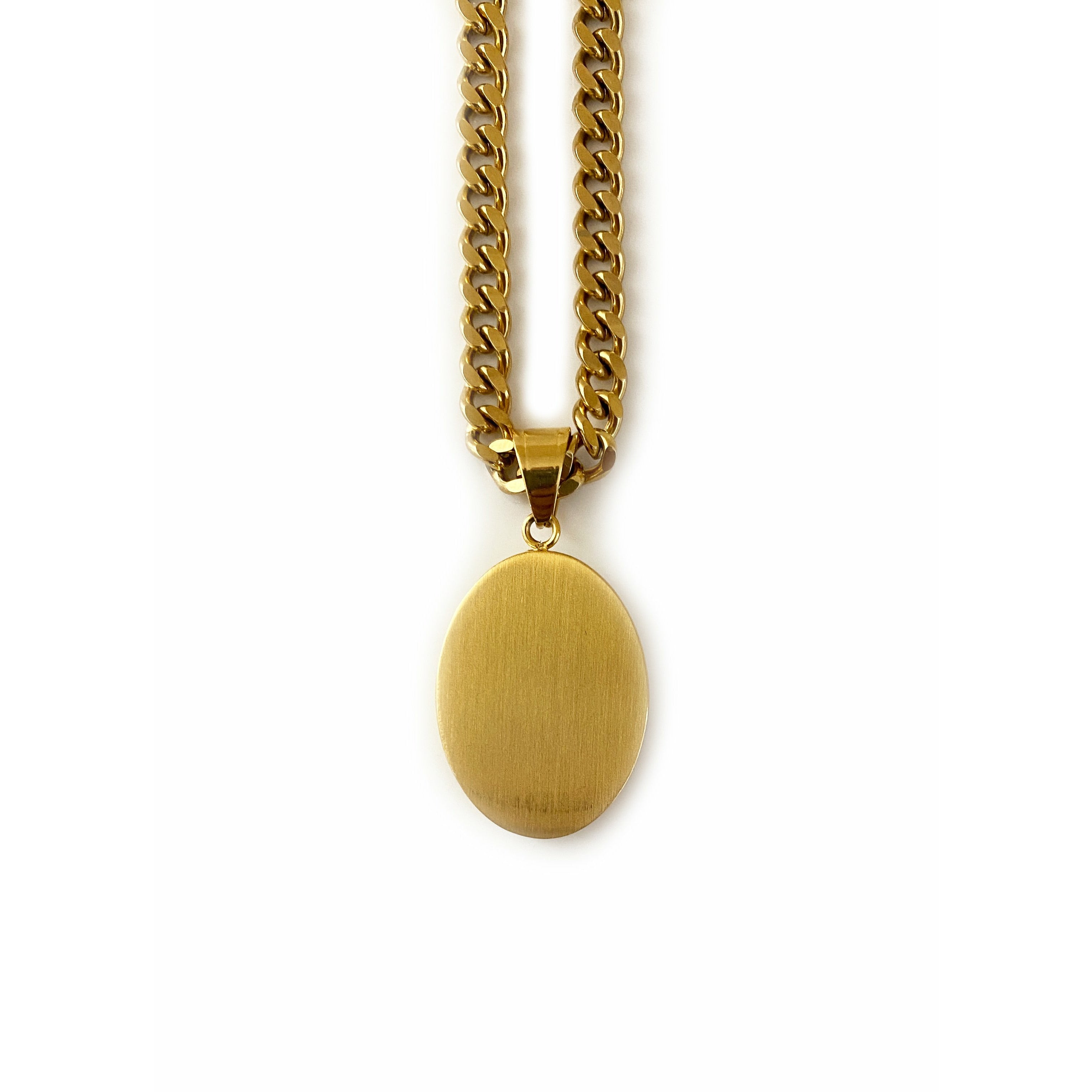 Gold Guadalupe Pendant and Chain Back